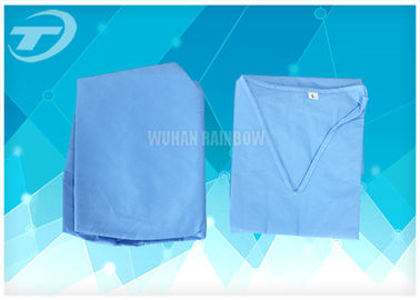 SMS Nonwoven Surgical  Medical Scrub Suit  / Disposable patient Gowns , CE And ISO