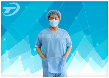 SMS Nonwoven Surgical  Medical Scrub Suit  / Disposable patient Gowns , CE And ISO