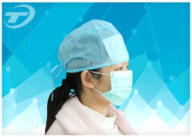 Disposable surgical cap with elastic , polypropylene fabirc , sweat absorption type