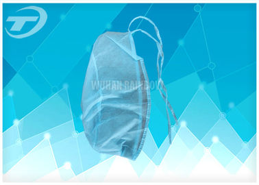 Blue Disposable Surgical Caps PP SMS For Doctor With Ties At Back 61*14cm