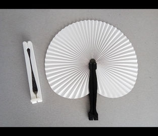 14cm Round Foldable Fan With Palstic Handle ,  Can Print Logo Plastic Hand Held Fans