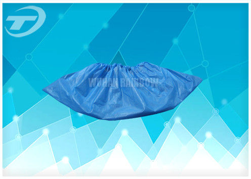 Blue Disposable Shoe Covers CPE Coating Polypropylene Spunbond Non ...